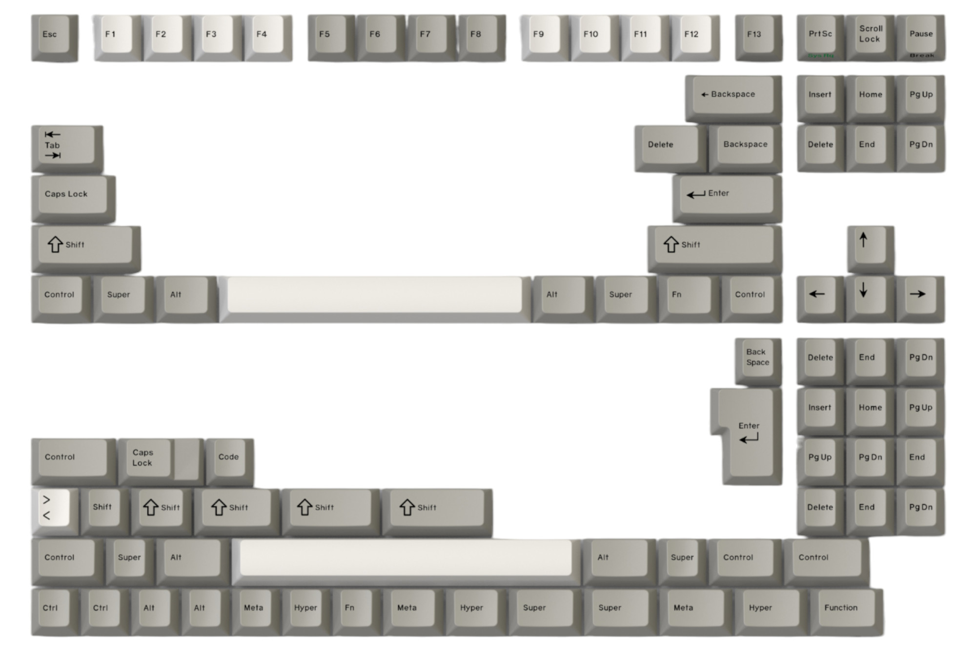Hammerworks Mods All-In Beige (R6) Keycap Kit · Milktooth